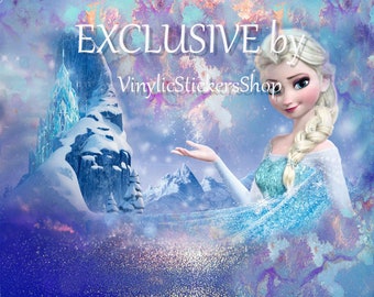 Frozen Blue Purple Marble Background Elsa Castle Wallpaper Etsy