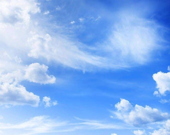 150" W x 143" H Sunny Clear Sky calcomanía de techo decoración de techo cielos brillante papel fotográfico Mural dormitorio diseño de techo