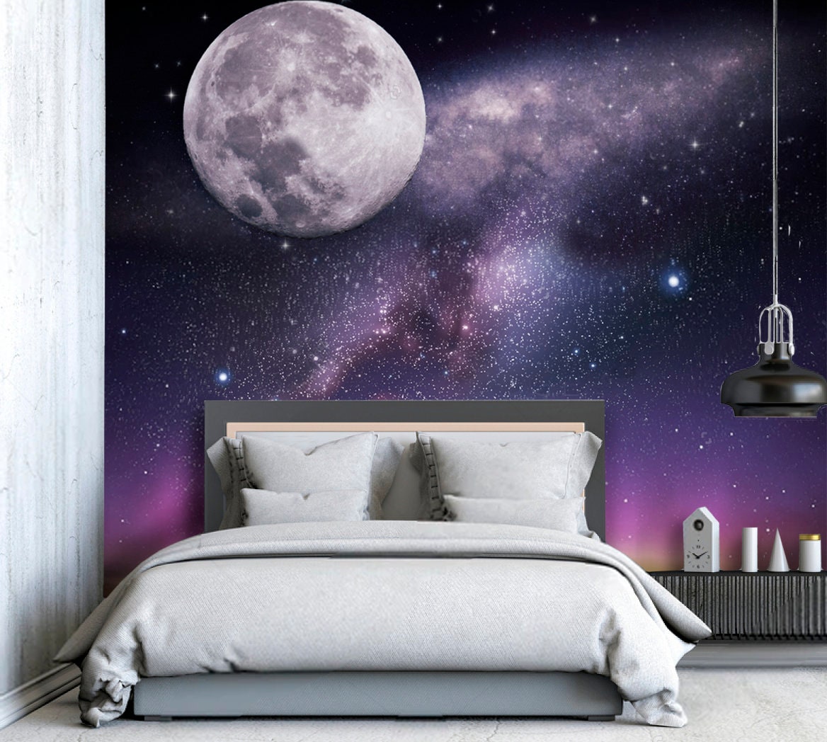 Abstract Rainbow Moon Wallpaper