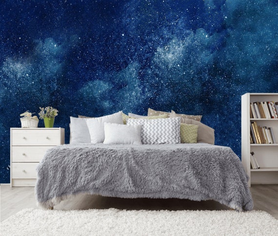 Space Night Sky Universe Stars Field Wall Ceiling Kids Sticker Wall Decor Space Ceiling Mural Self Adhesive Exclusive Design Photo Wallpaper