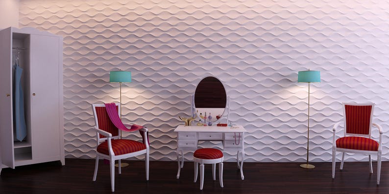 3D Waves Wallpaper 3D Wall Sticker Wall decor Peel and Stick Wallpaper 3D Wall Mural Self Adhesive Exclusive Design 3D Photo Wallpaper