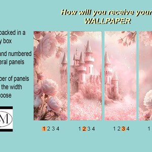 Princess Castle Wall Mural – Pink Fairytale Wallpaper for Girls Room ...