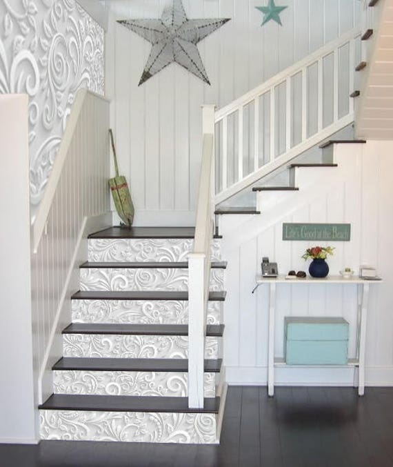 3D Flowers Steps Stair Risers Decoration Photo Mural Vinyl Decal Wallpaper CA