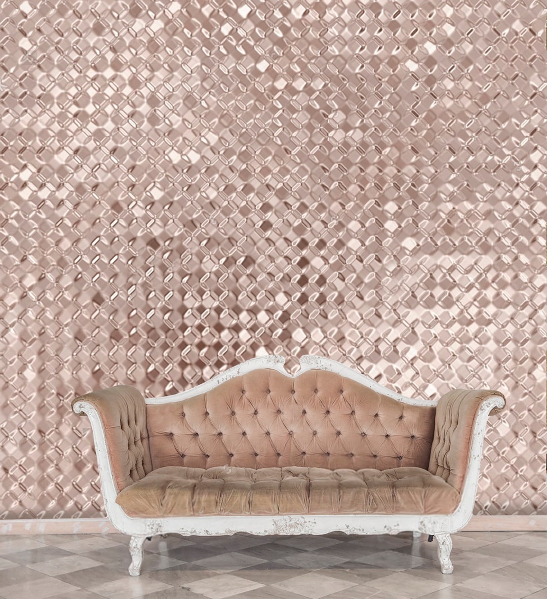 Glamour Sparkle Roze Zilver Diamanten Behang Design Slaapkamer Roze Goud  Marmeren Behang Schoonheidssalon Muurschildering Exclusief Design  Fotobehang - Etsy België, image size:1080x1183