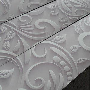 White Flowers Stairway Decoration Adhesive Vinyl Stair Riser Panels Stairs Risers Stickers Mural Photo Mural Vinyl Decal Wallpaper Removable
