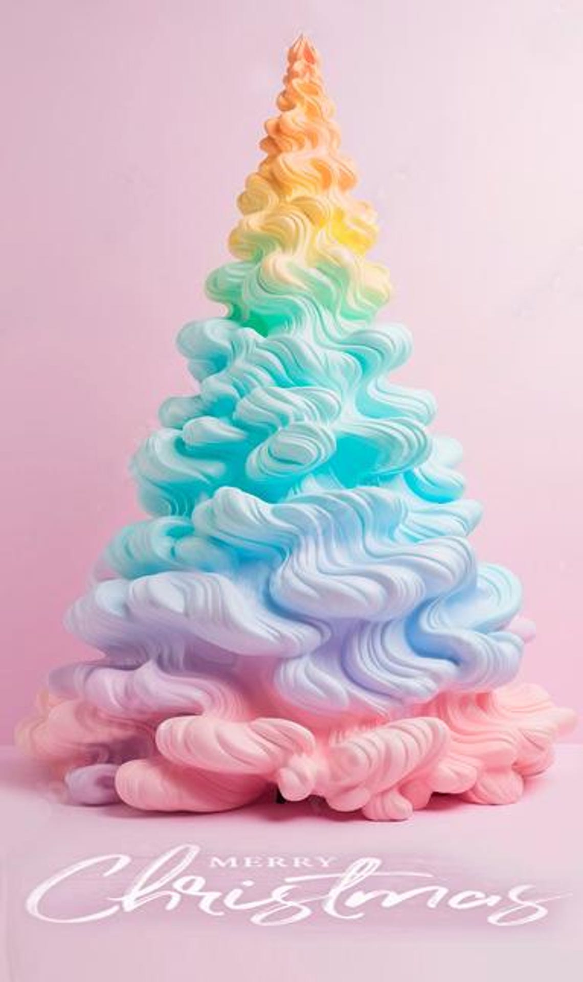 Merry Christmas Tree Stair Decoration Pink Blue New Year Tree Stairway ...