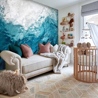 Adesivo Murale 3D Panorama Città Oceanica Cielo Blu - Decalcomania Per Porta/parete Fai-da-te Dimensioni Personalizzate