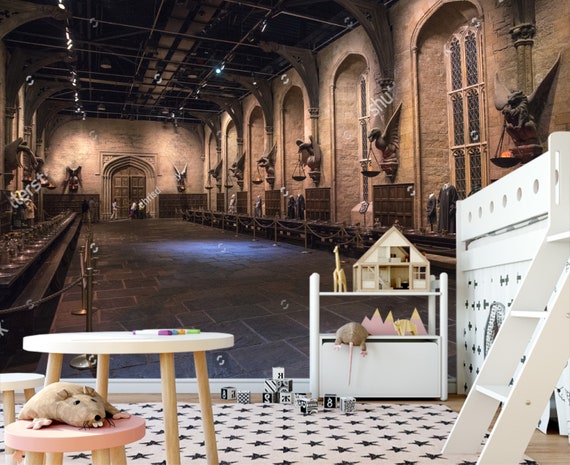 Harry Potter Hogwarts Dinning Hall Kids Room Wallpaper Wall Sticker Wall Decor Wall Mural Self Adhesive Exclusive Design Photo Wallpaper