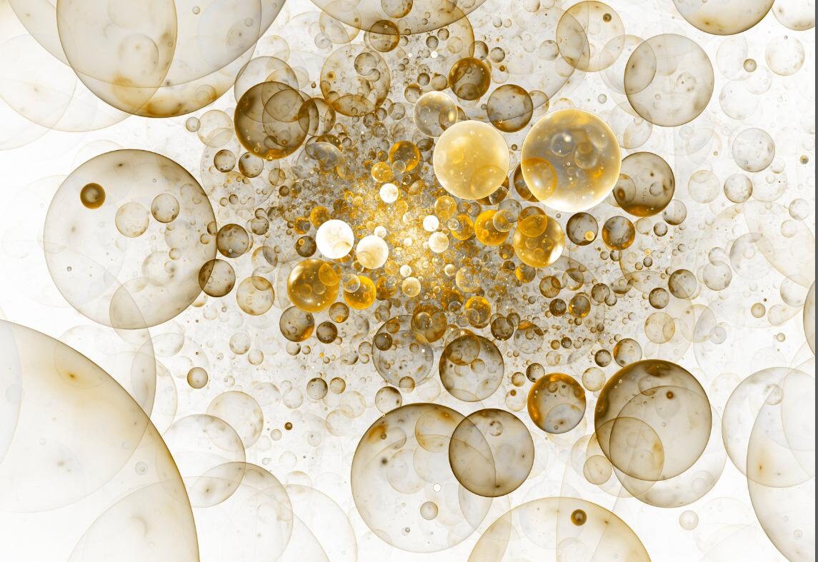 Burbujas de oro brillante 3D pared etiqueta de decoración | Etsy