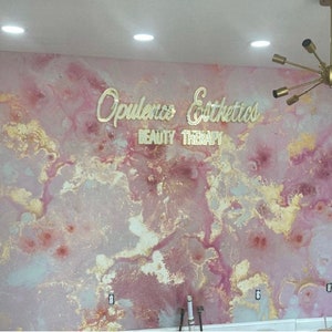 Extra Large ***Pink Purple Gold Marble*** Vinyl Glitter Wallpaper Exclusive Design Photo Wallpaper