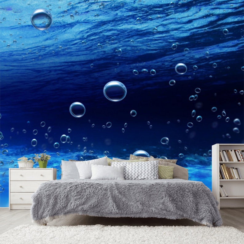 2.0m x 2.2m Under the Sea Wallpaper Kids Room Bedroom Nursery Etsy