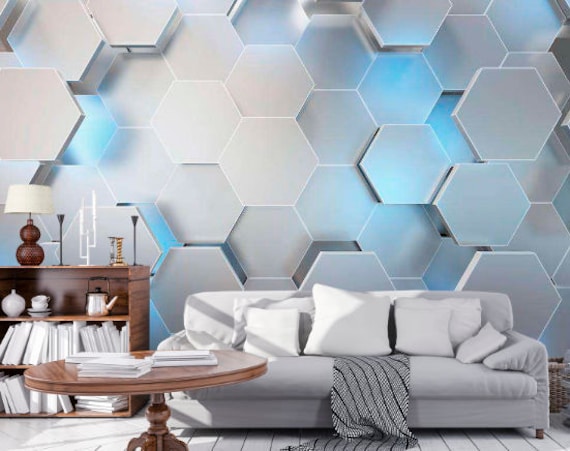 3D Geometry Wallpaper 3D Wall Sticker Wall decor Peel and Stick Wallpaper  3D Wall Mural Self Adhesive Exclusive Design 3D Photo Wallpaper