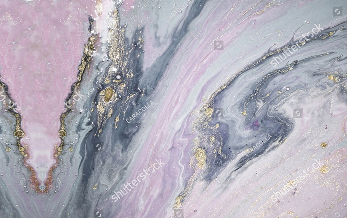 Pink Silver Gold Marble 168 w x 108 h / 427cm Etsy