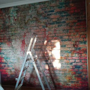 Brick murale Graffiti Art Wallpaper *** 250cm (h) x 280cm (l) *** 3D autocollant mural décor Graffiti Street Art 3D mur murale auto adhésif