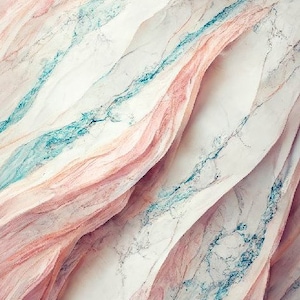 Blue Pink Marble Waves Stair Risers Turquoise Pale Marble Stair ...