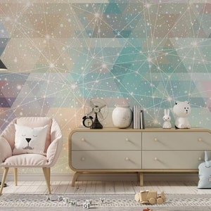 Custom Mural Wallpaper 3D Stereo Color Geometric Art Wall Papers Living Room Children&#39;s Bedroom Home Decor wallpapers Customizable Pastel