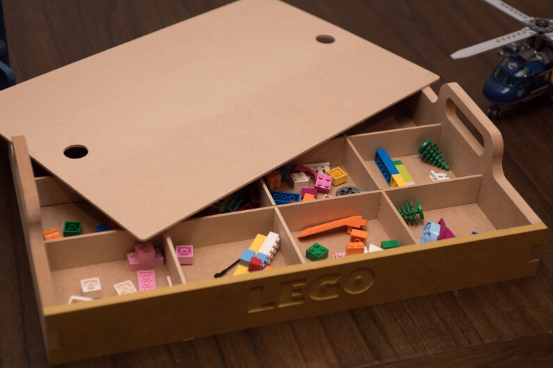 lego storage box with sorting tray