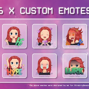 Six Custom Made Emotes