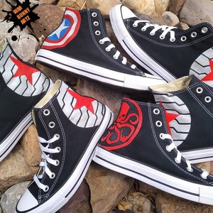 Winter Soldier Inspired Hand Painted Shoes Converse Sneakers - Etsy