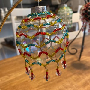 Beaded Christmas Ornament Cover