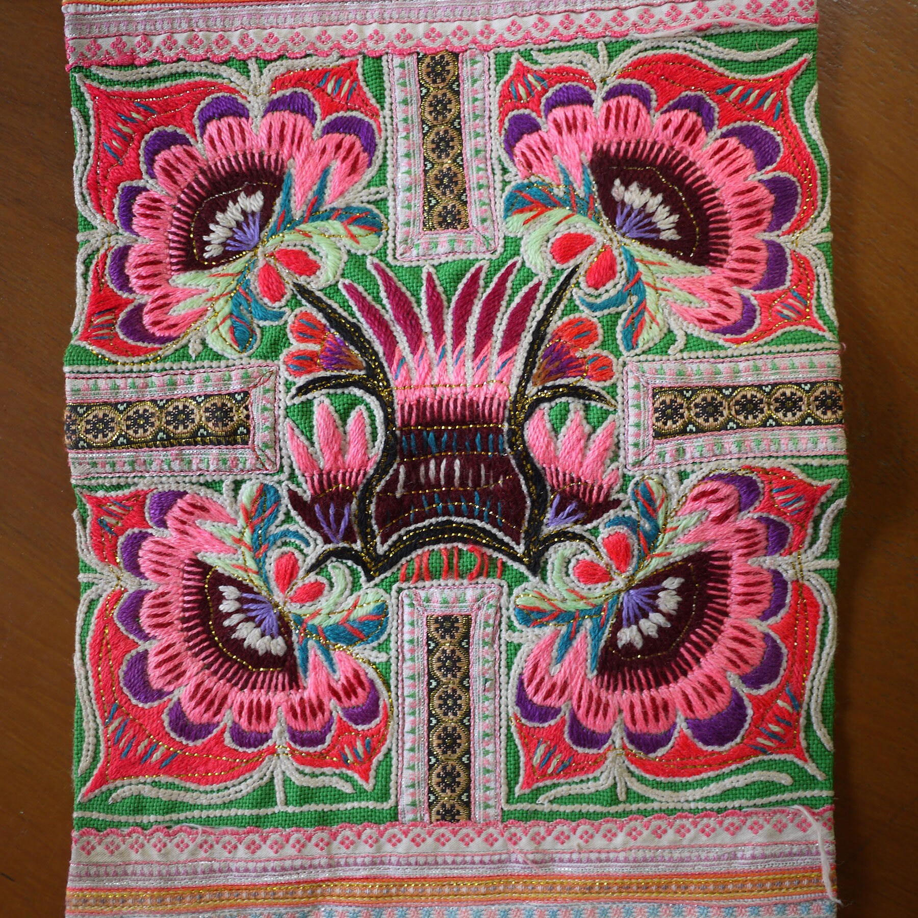 Hmong textile asian tribal textile hilltribe design Antique | Etsy