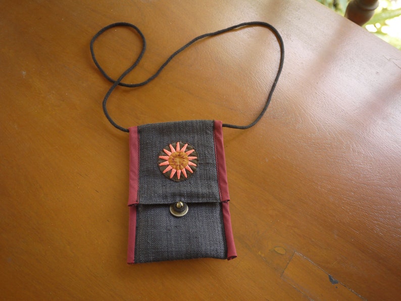 SALE asian tribal textile purse made from ethnic fabric --Purse made from vintage textile