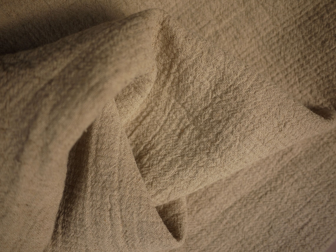 Hemp/Cotton fabric 1.4m natural colour unbleached. Length Etsy