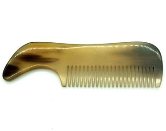 Handmade Horn Beard Comb - Pocket-Sized Mustache Styling