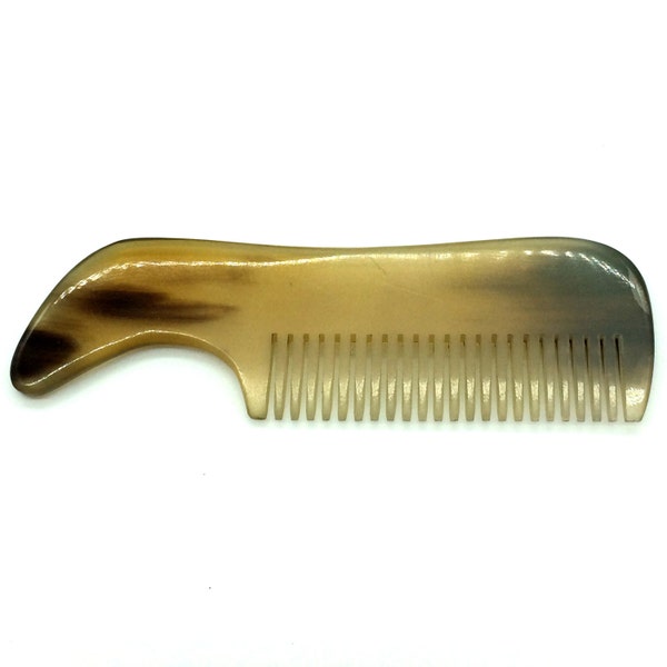 Beard & Mustache Comb - Pocket Sized. All Natural Handcrafted Horn! Gifts for Men, Styling Product for Facial Hair. Barbershop Quality