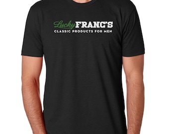 American Made Hand Screened Tee Shirt with Lucky Franc's Logo