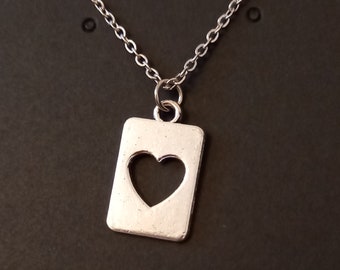 Simple Cut Out Heart Necklace
