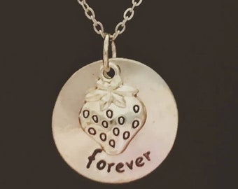 Strawberry Fields Forever Beatles Influenced Charm Necklace