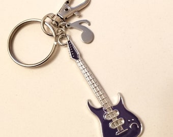 Purple Guitar Keyring