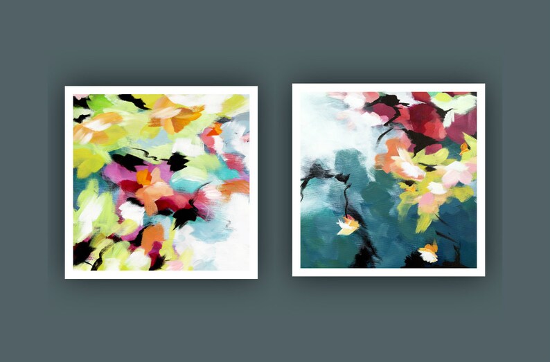 Printable Abstract Art Instant Digital Download Art Set of 2 - Etsy