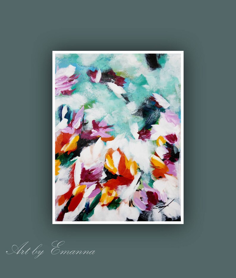Instant Digital Download Art Abstract Flower Painting Contemporary Art Printable Abstract Art Printable Artwork Modern art prints