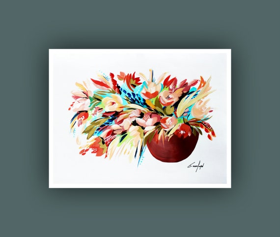 Modern Wall Decor Instant Digital Download Art Flower Painting Abstract Painting Contemporary Art Printable Abstract Art
