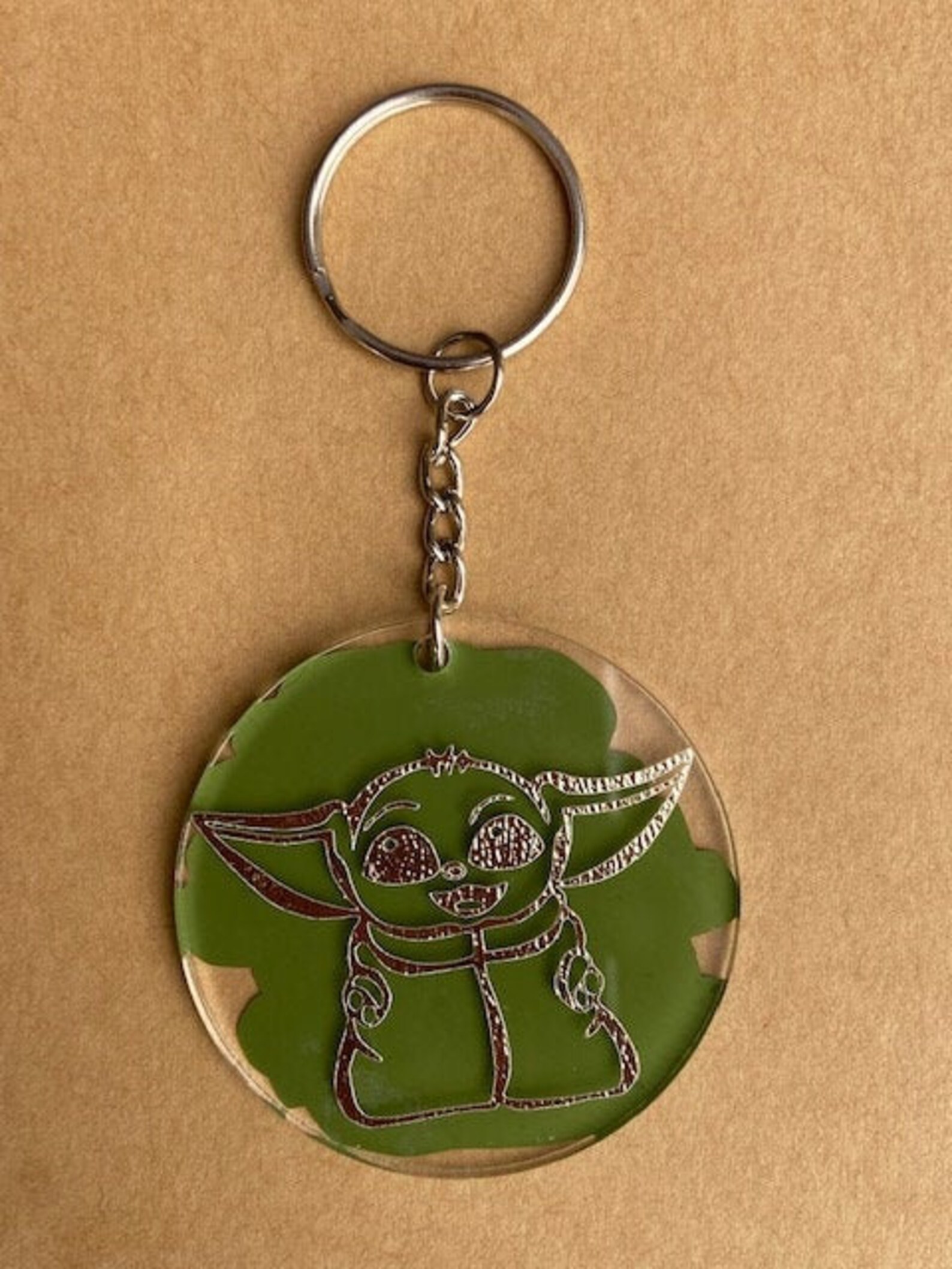 Baby Yoda Custom Keychain Etsy
