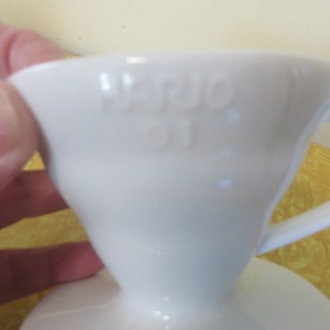 Hario V60 Size 01 Ceramic White Coffee Dripper Pour Over Cone, Japan image 2