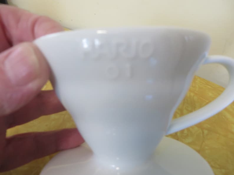 Hario V60 Size 01 Ceramic White Coffee Dripper Pour Over Cone, Japan image 2