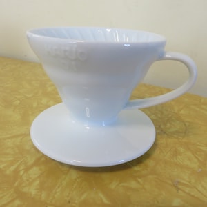 Hario V60 Size 01 Ceramic White Coffee Dripper Pour Over Cone, Japan image 1