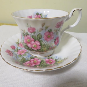 Tasse à thé et soucoupe « Petula » Royal Albert Sunnyside, Angleterre