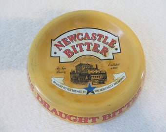 Vintage Newcastle Breweries Newcastle Bitter Beer Metal Ashtray, Advertising, Breweriana