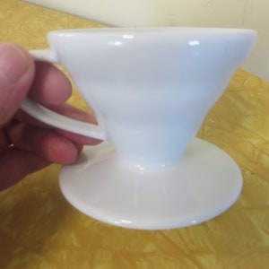 Hario V60 Size 01 Ceramic White Coffee Dripper Pour Over Cone, Japan image 4