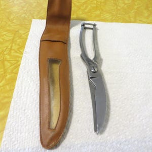 Vintage Gerlach Poultry Shears/Scissors With Sheath Made In Poland