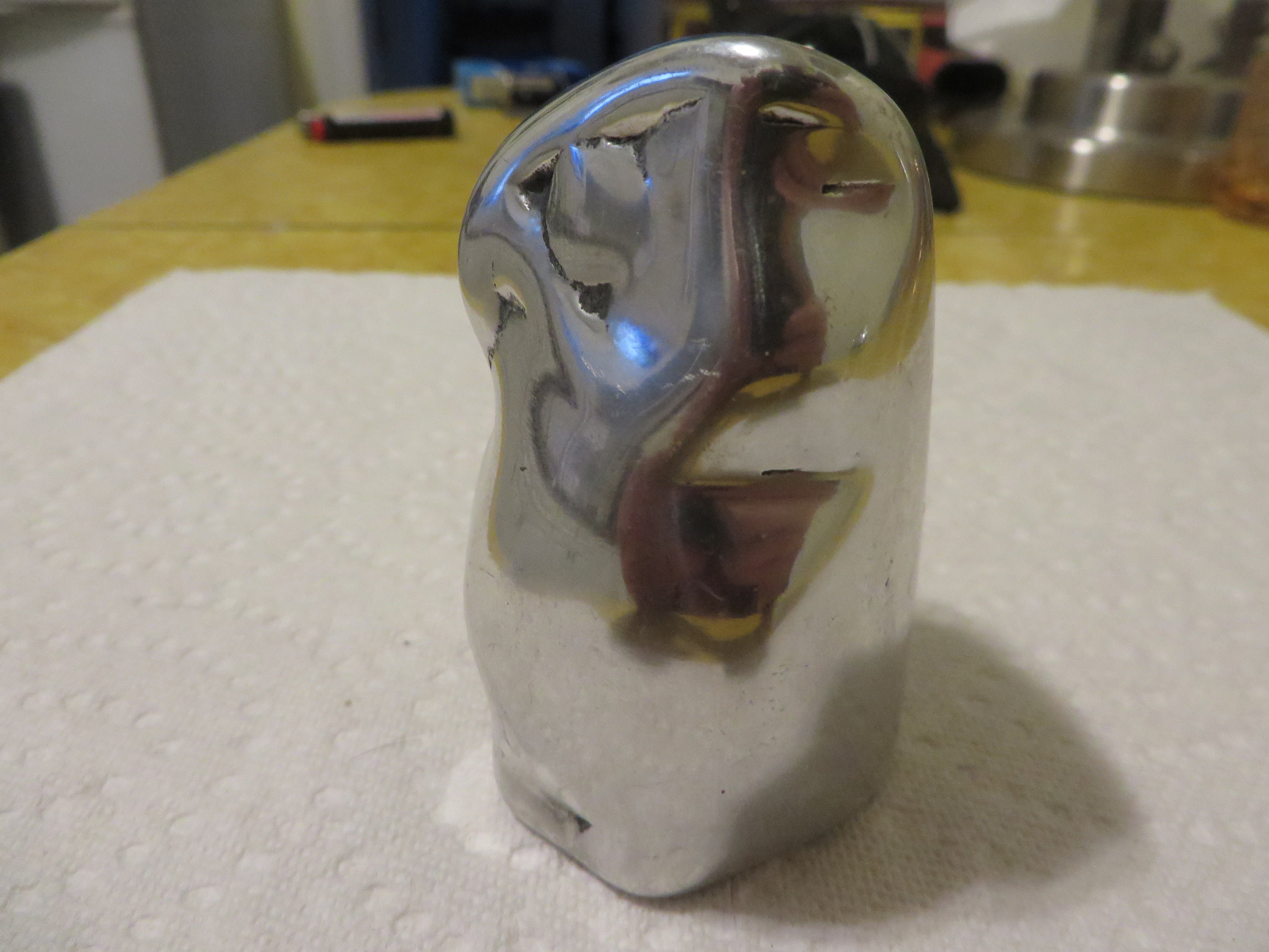 Hoselton Sculpture Aluminum Owl Sculpture, Signed And Numbered 1672, Made In Canada
