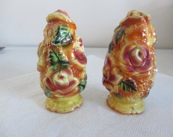 Vintage Royal Bouquet Salt And Pepper Shakers, Handpainted, Japan