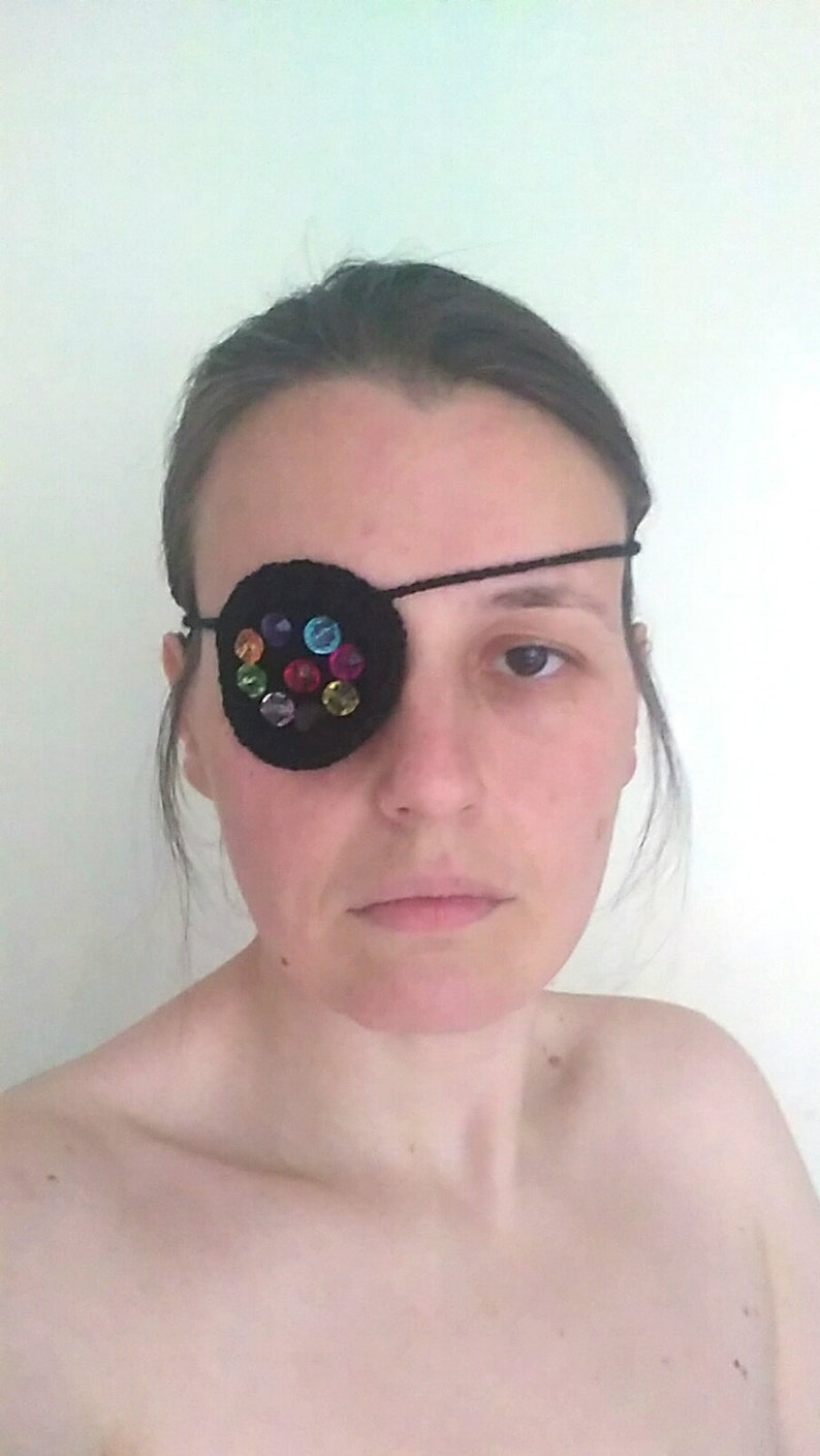Pirate mask Vintage Black eye mask with beads Bdsm Fetish mask Halloween mask Festival mask Eye patch Costume