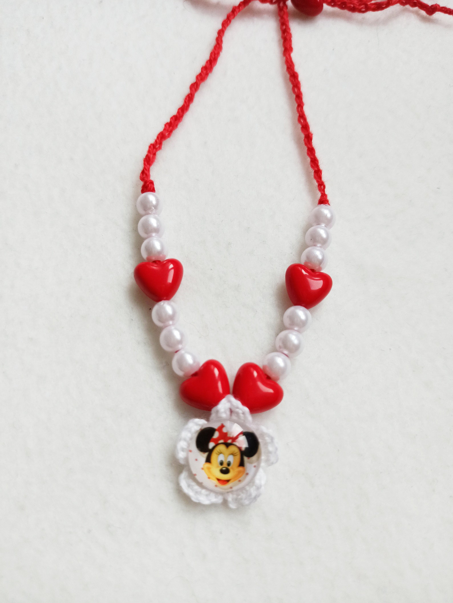 Girl necklace Minnie mouse necklace Jewelry for children Etsy