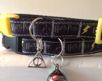 Harry Potter Lightning cat/kitten Collar Cat (Quick Release) Choice of accessories and colours
