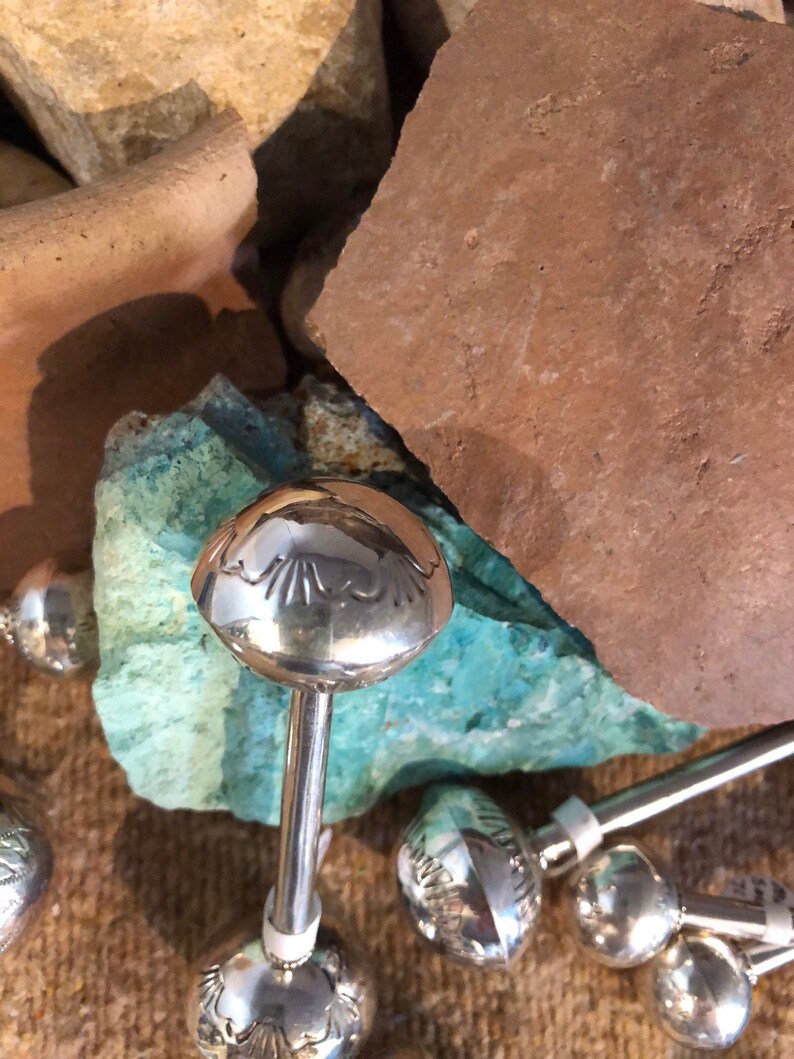 Navajo Sterling Silver Baby Rattle Baby Gift Silver Rattle Etsy